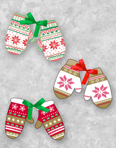 Winter Mittens (12 Count Holiday Gift Tags)