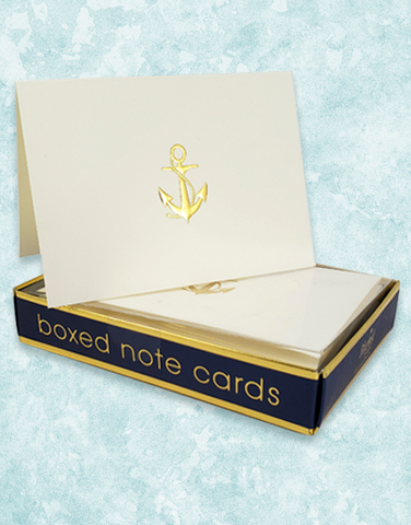 Anchors Aweigh Embossed Note Cards