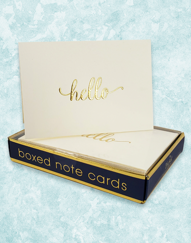 Hello Hello Embossed Note Cards