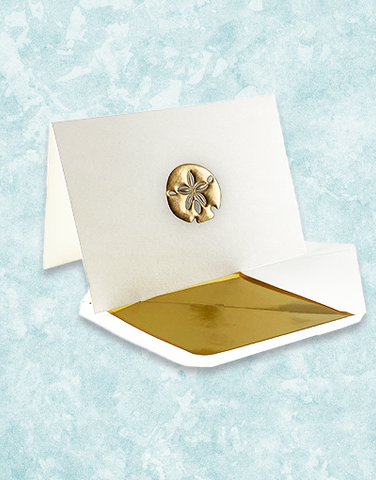 Sand Dollar Embossed Note Cards