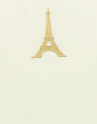 Golden Eiffel Correspondence Cards