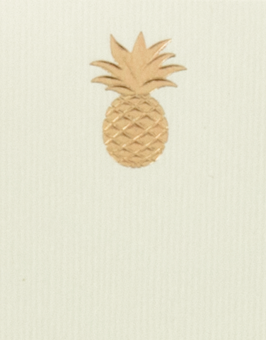 Golden Pineapple Flat Correspondence Cards