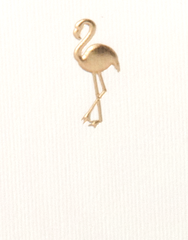 Golden Flamingo Flat Correspondence Cards