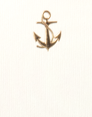 Golden Anchor Flat Correspondence Cards