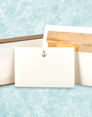 Golden Anchor Flat Correspondence Cards