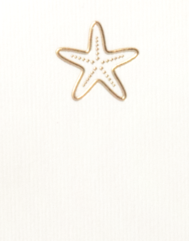 Golden Starfish Flat Correspondence Cards