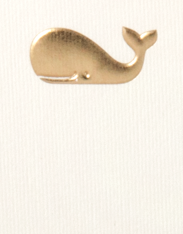 Golden Whale Flat Correspondence Cards