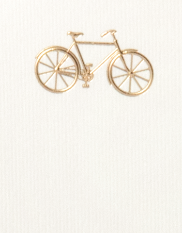 Golden Bicycle Flat Correspondence Cards