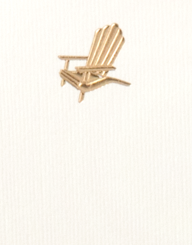 Golden Beach Chair Flat Correspondence Cards