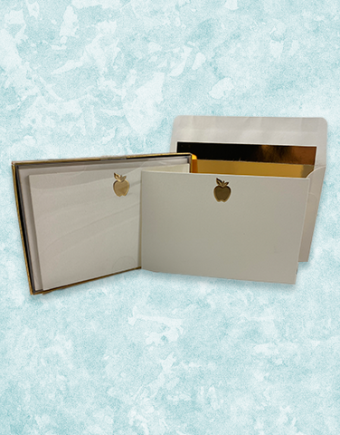 Golden Apple Flat Correspondence Cards