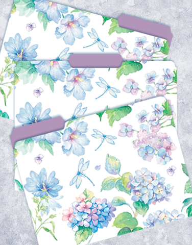 Hydrangea File Folders