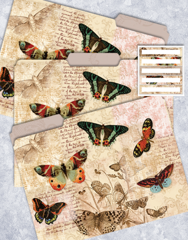 Butterfly Plate File Folders