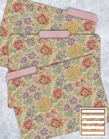 Tuscan Floral File Folders