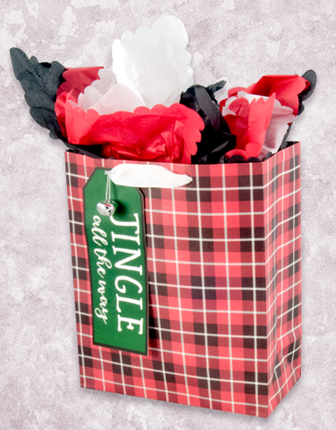 Jingle Plaid (Garden) Gift Bags