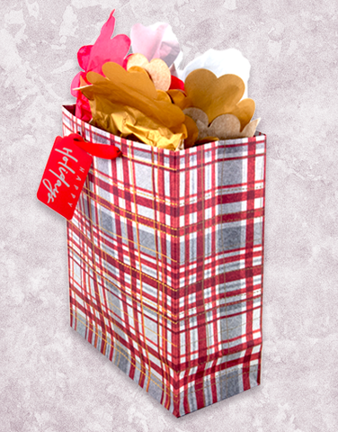 Accented Holiday Plaid (Garden) Gift Bags