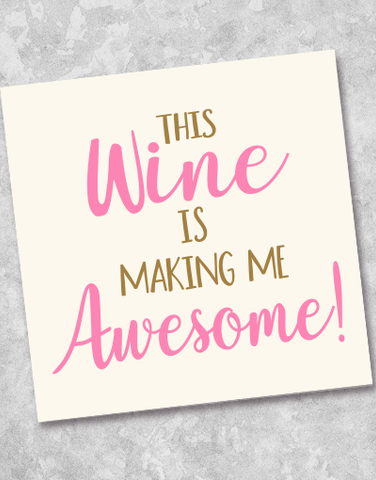 Awesome Wine Beverage Napkins (36 Count)