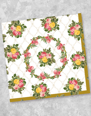 Victorian Rose Beverage Napkins