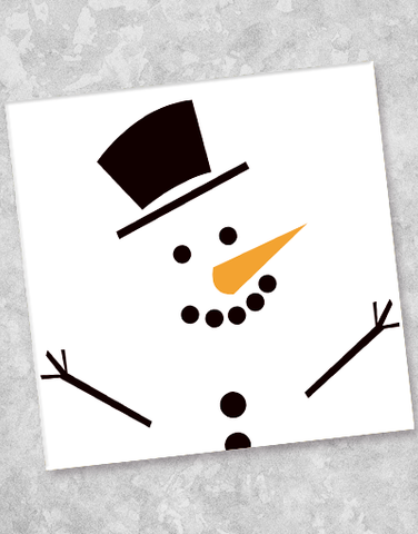 Simple Snowman Beverage Napkins