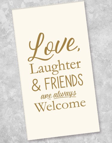 Love, Laughter and Friends Guest Towel Napkins (36 Count)