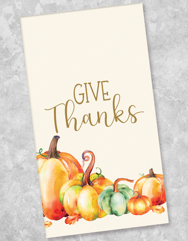 Give Thanks Pumpkins Guest Towel Napkins (36 Count)