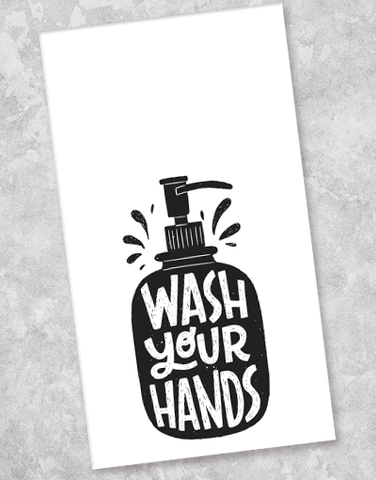 Wash Your Hands Guest Towel Napkins (36 Count)