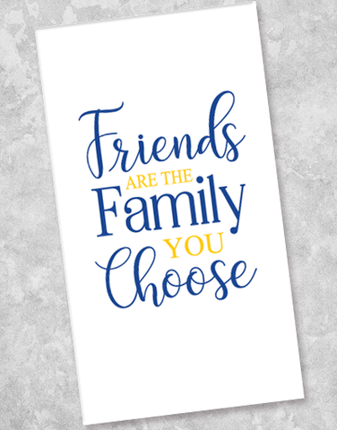 Friends are Family Blue Guest Towel Napkins (36 Count)