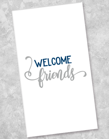 Welcome Friends Guest Towel Napkins (36 Count)