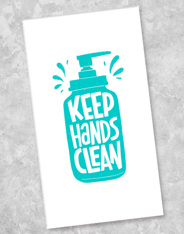 Keep Hands Clean Aqua Guest Towel Napkins (36 Count)