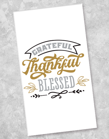 Grateful Thankful Blessed Guest Towel Napkins (36 Count)