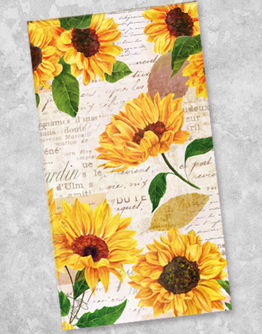 Soft Sunflowers Guest Towel Napkins (40 Count)