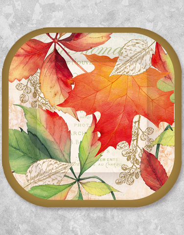 Leaf Splendor Dessert Plates (18 Count)