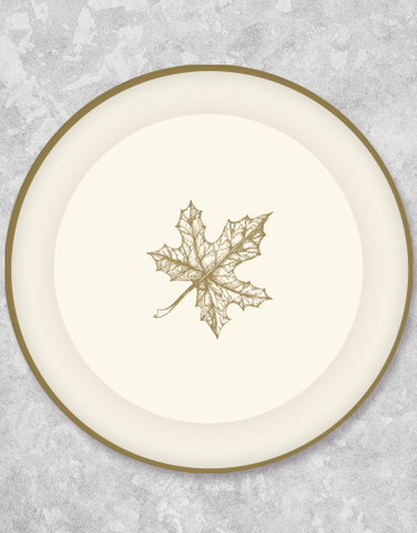 Golden Nature Dinner Plates (18 Count)