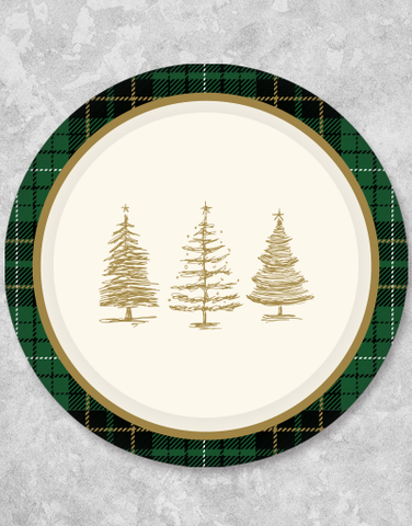Elegant Forest Small Dinner Plates (15 Count)