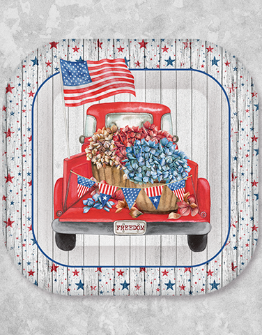 Americana Flower Truck Dinner Plates (24 Count)