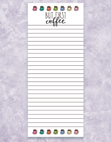 But First Coffee Shopping List Pads