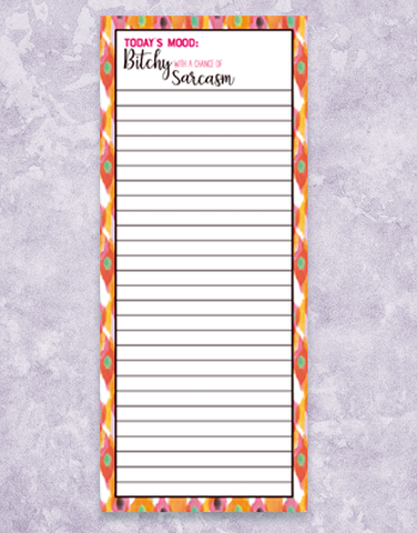 Today's Mood Shopping List Pads