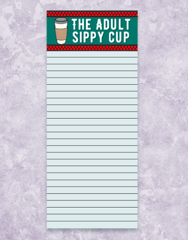 Adult Sippy Cup Shopping List Pads