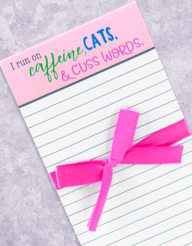 Caffeine Cats Cussing Shopping List Pads
