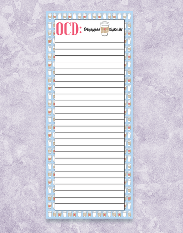 Obsessive Coffee Disorder Shopping List Pads