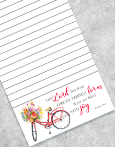 Filled With Joy Shopping List Pads
