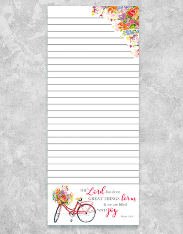 Filled With Joy Shopping List Pads