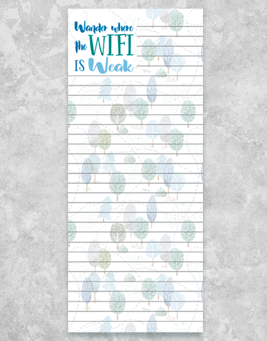 Weak WiFi Shopping List Pads