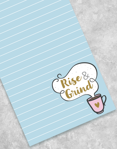 Rise and Grind Shopping List Pads