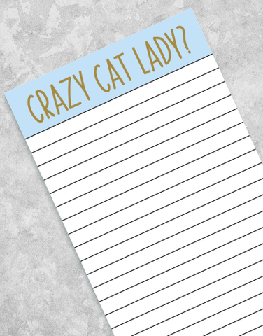 Crazy Cat Lady Shopping List Pads