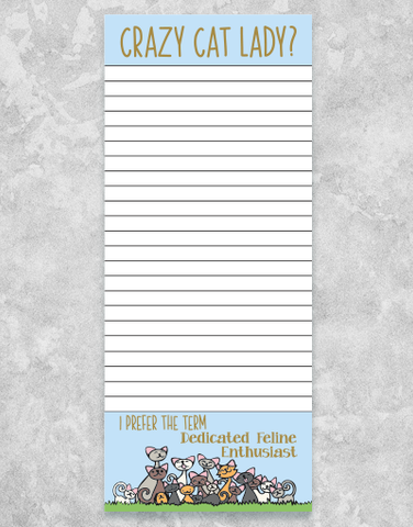 Crazy Cat Lady Shopping List Pads