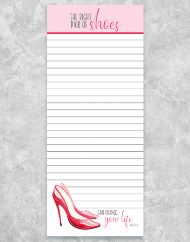 Cinderella Shoes Shopping List Pads