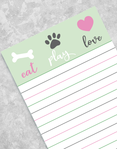 Eat Play Love Shopping List Pads