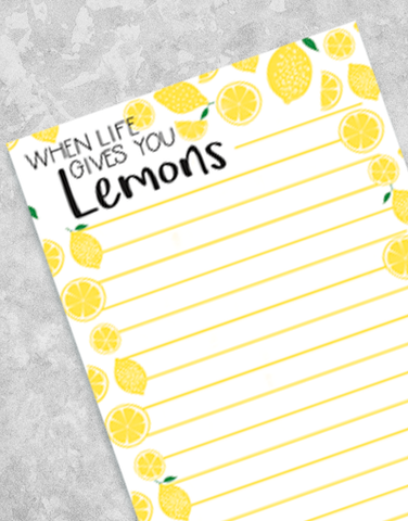 Make Lemonade Shopping List Pads