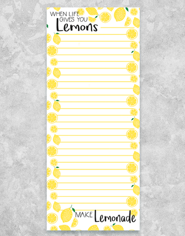 Make Lemonade Shopping List Pads