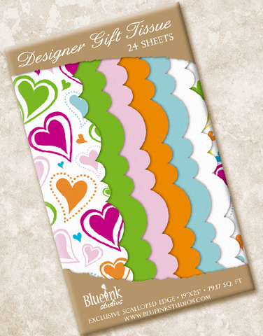 Heart to Heart Scalloped Tissue Paper